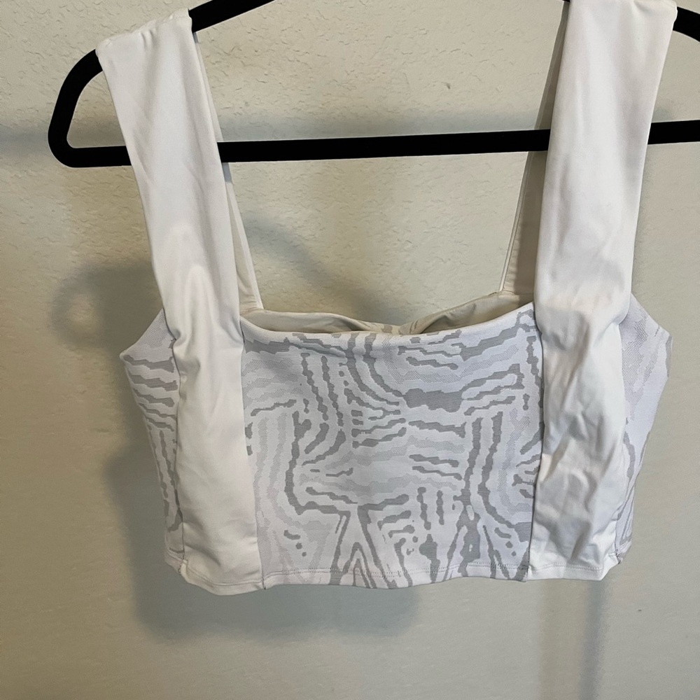 DEVON WINDSOR White and Gray Crop Top